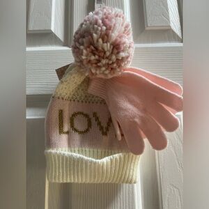 3 Pcs Girls Hat and Gloves